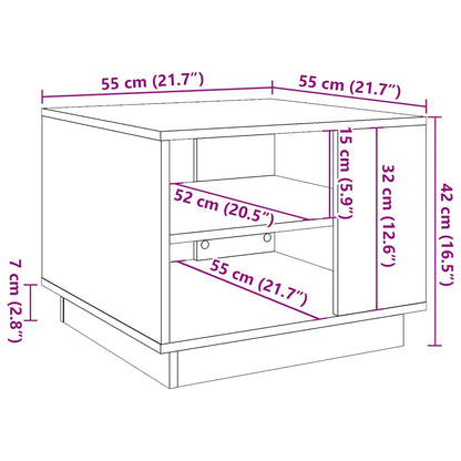 vidaXL Coffee Table Old Wood 55x55x42 cm Engineered Wood