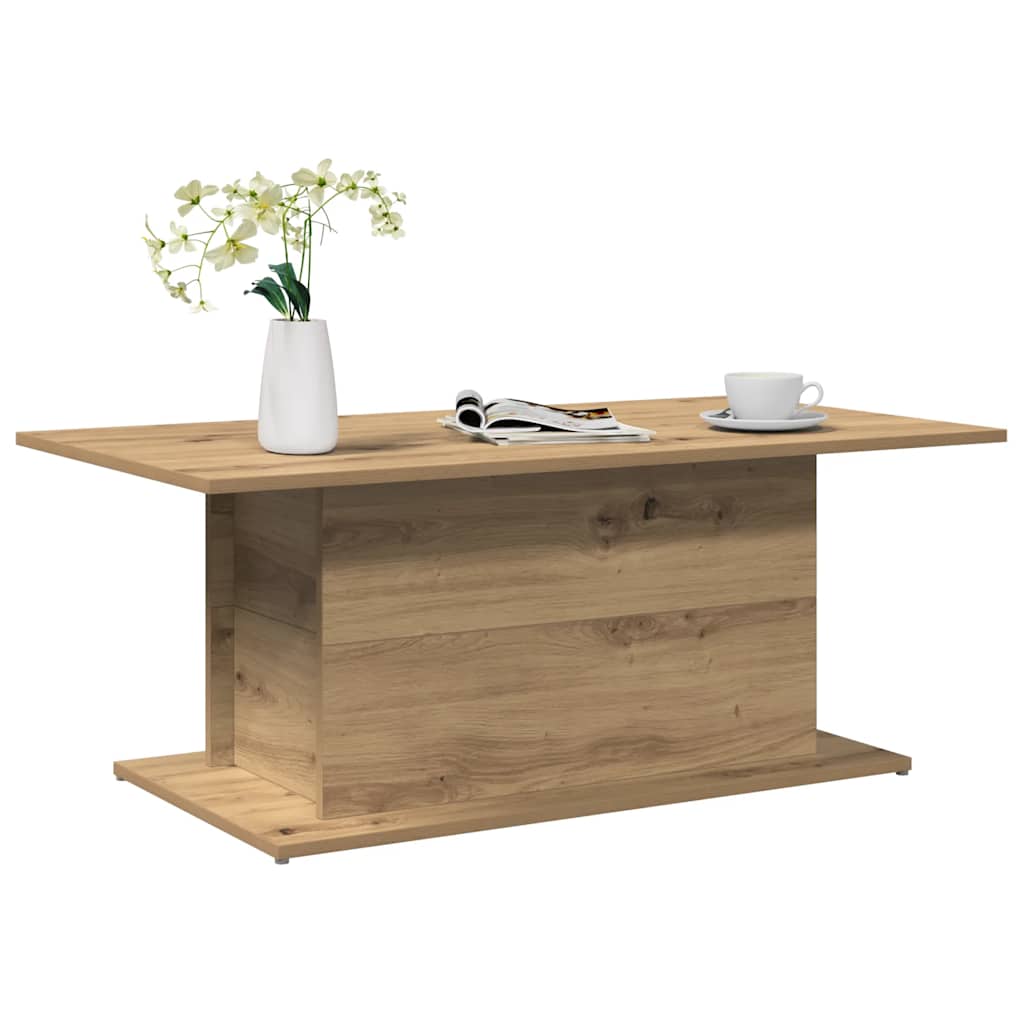 vidaXL Coffee Table Artisan Oak 102x55,5x40 cm Engineered Wood