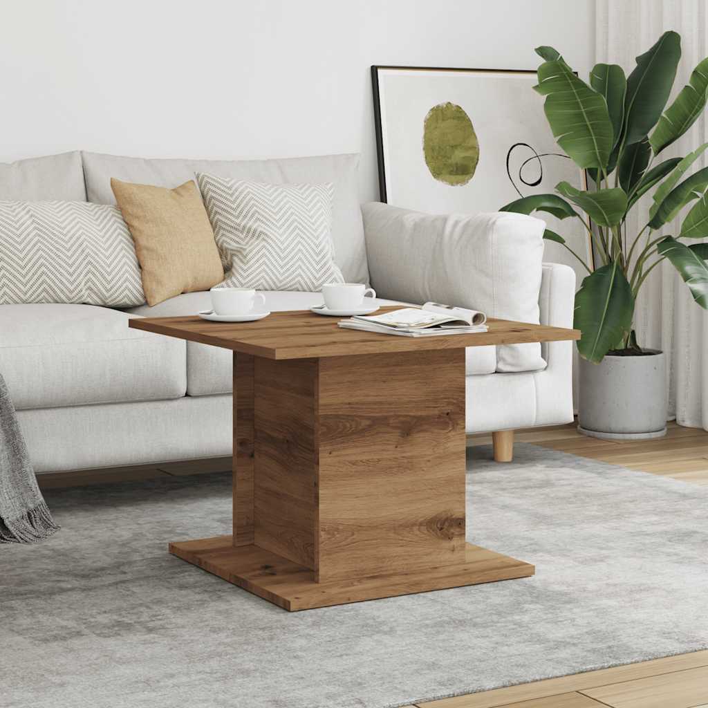 vidaXL Coffee Table Artisan Oak 55,5x55,5x40 cm Engineered Wood