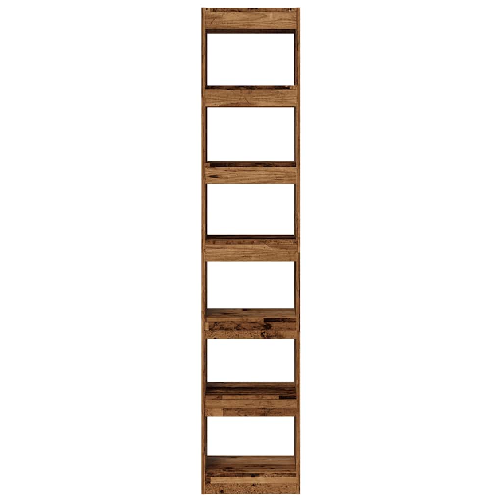 vidaXL Book Cabinet/Room Divider Old Wood 40x30x198 cm