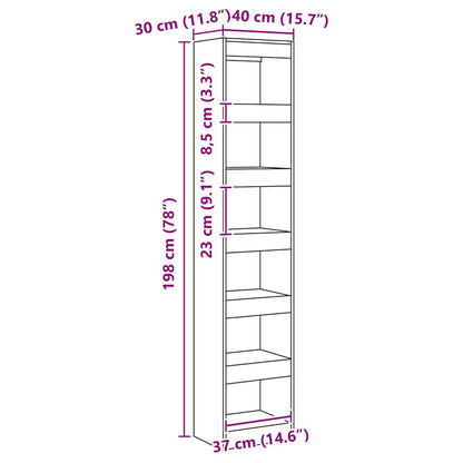 vidaXL Book Cabinet/Room Divider Artisan Oak 40x30x198 cm