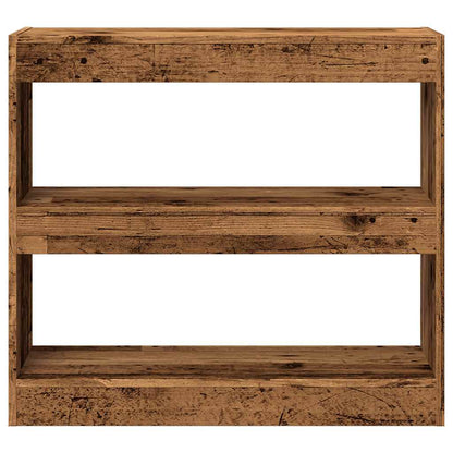 vidaXL Book Cabinet/Room Divider Old Wood 80x30x72 cm