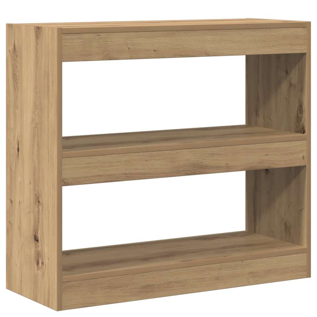 vidaXL Book Cabinet/Room Divider Artisan Oak 80x30x72 cm