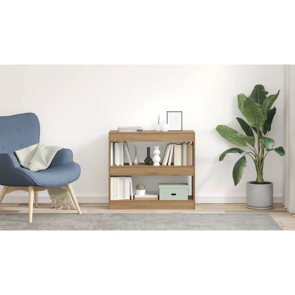 vidaXL Book Cabinet/Room Divider Artisan Oak 80x30x72 cm