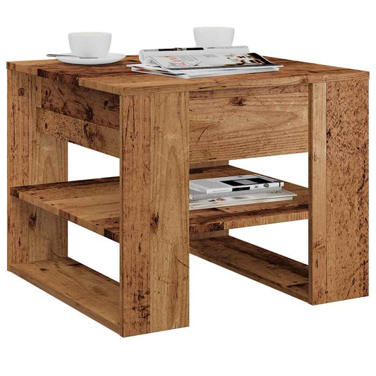 vidaXL Coffee Table Old Wood 55,5x55x45 cm Engineered Wood