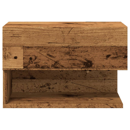 vidaXL Wall-mounted Bedside Cabinet Old Wood
