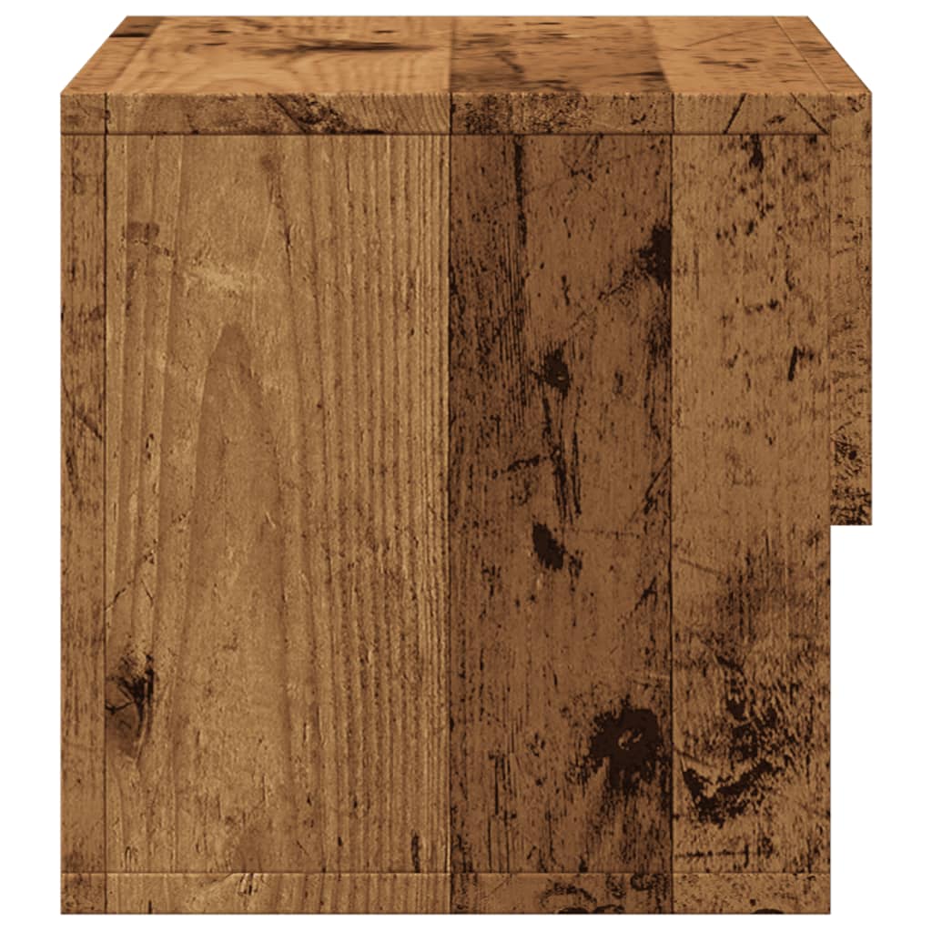 vidaXL Wall-mounted Bedside Cabinet Old Wood