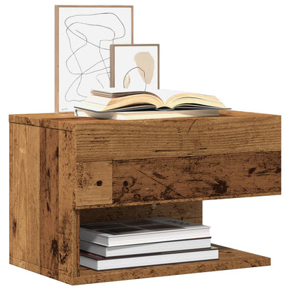 vidaXL Wall-mounted Bedside Cabinets 2 pcs Old Wood