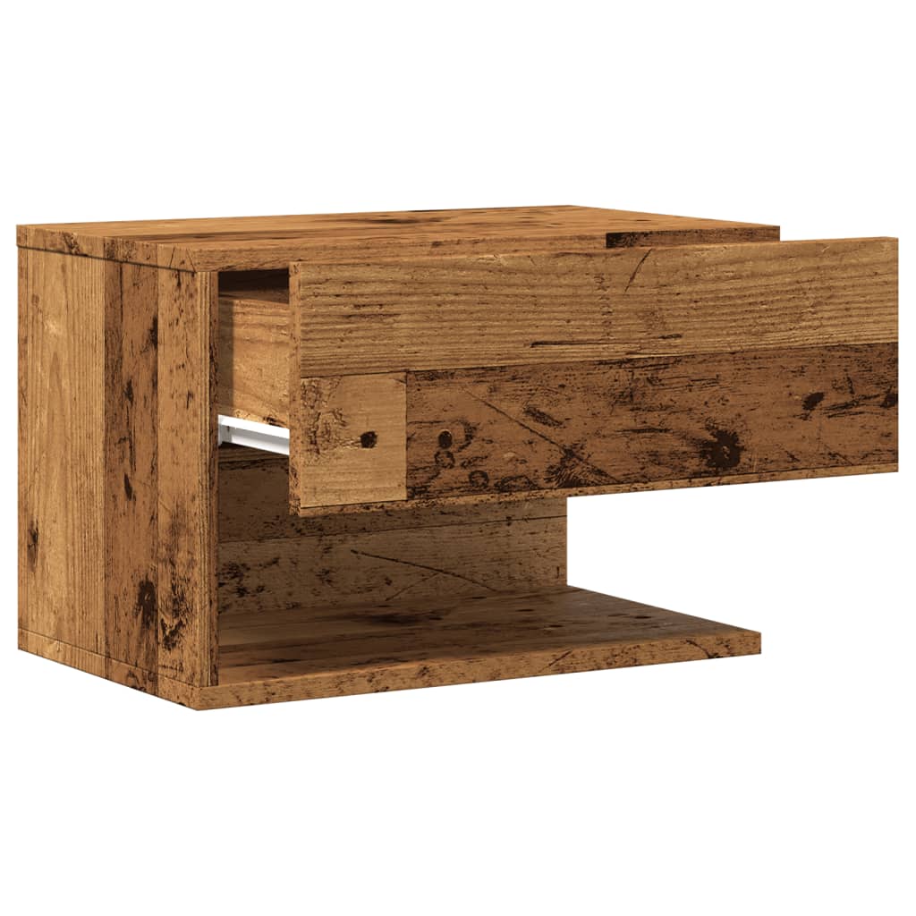 vidaXL Wall-mounted Bedside Cabinets 2 pcs Old Wood
