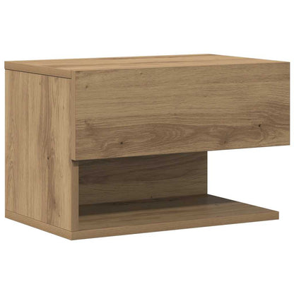 vidaXL Wall-mounted Bedside Cabinet Artisian Oak