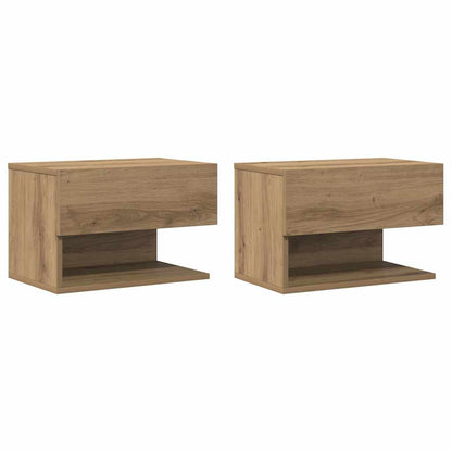 vidaXL Wall-mounted Bedside Cabinets 2 pcs Artisian Oak