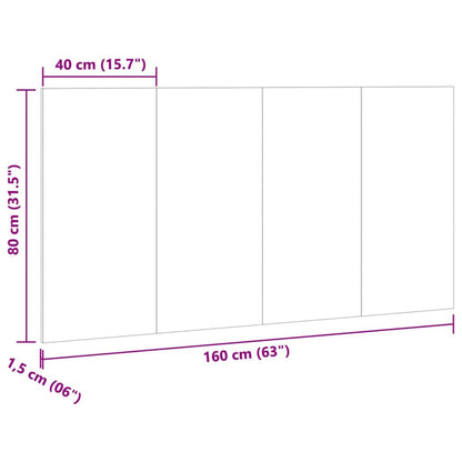 vidaXL Bed Headboard Artisan Oak 160x1,5x80 cm Engineered Wood