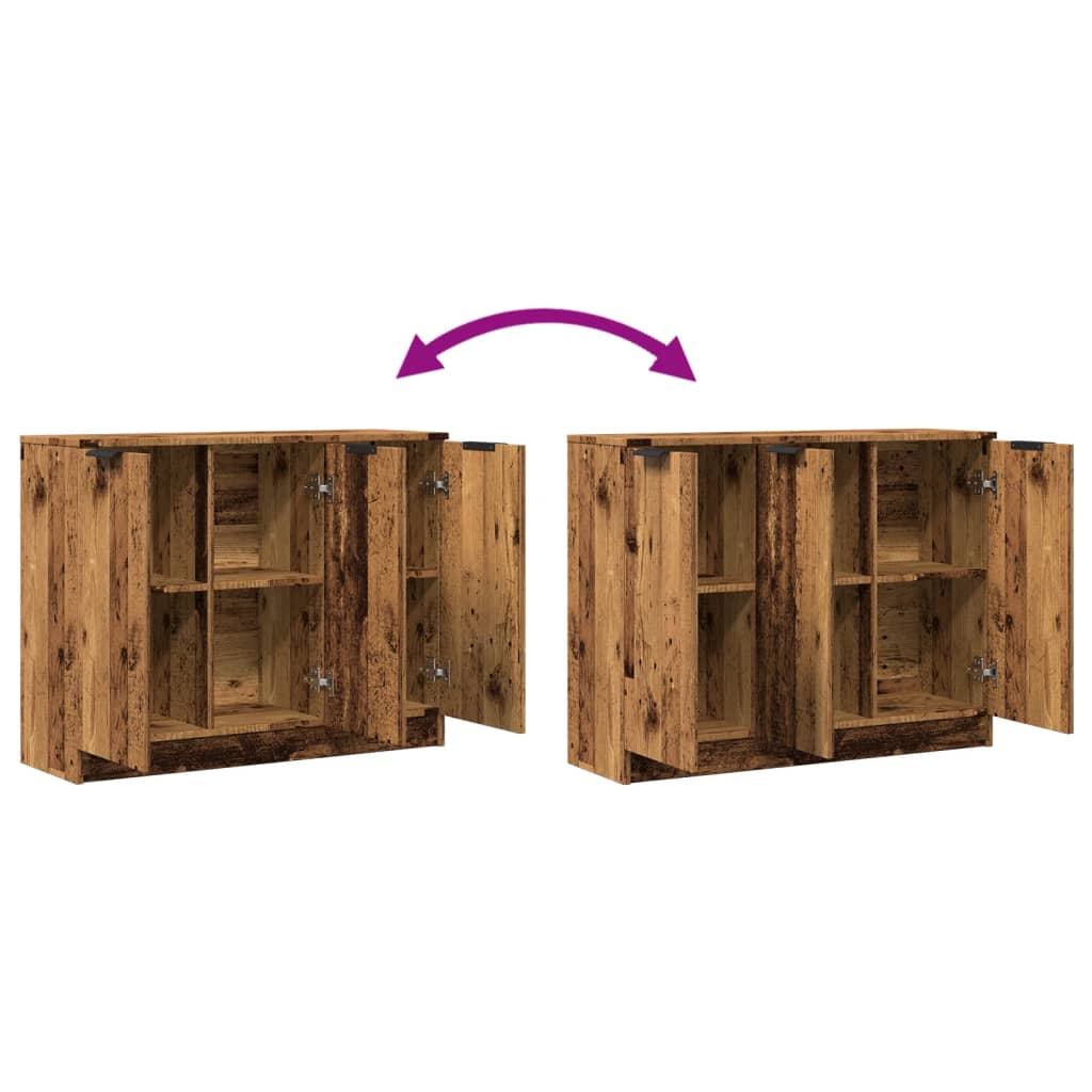 vidaXL Sideboard Old Wood 90,5x30x70 cm Engineered Wood