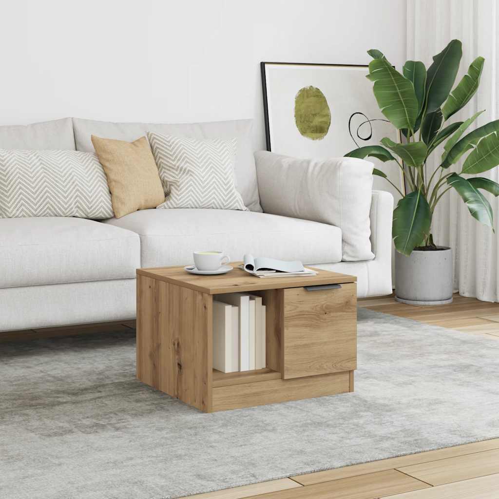 vidaXL Coffee Table Artisan Oak 50x50x36 cm Engineered Wood