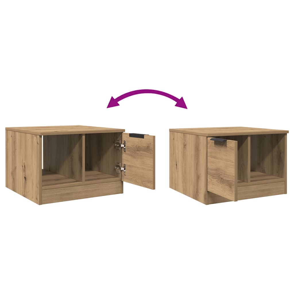 vidaXL Coffee Table Artisan Oak 50x50x36 cm Engineered Wood
