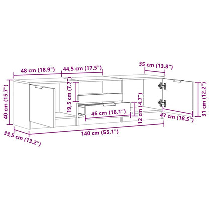 vidaXL TV Cabinet | Artisan Oak | Engineered Wood | Medium | TV Cabinet