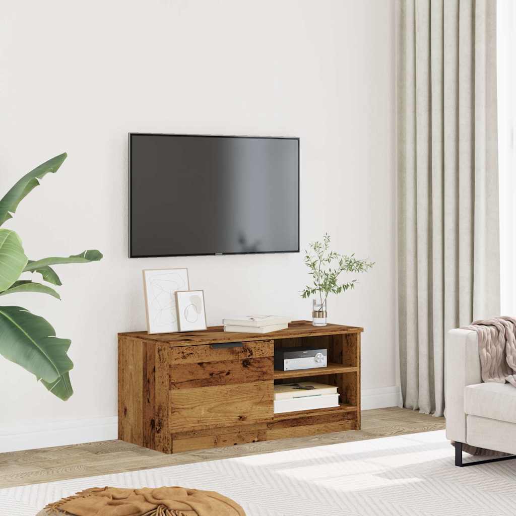 vidaXL TV Cabinet Old Wood 80x35x36,5 cm Engineered Wood