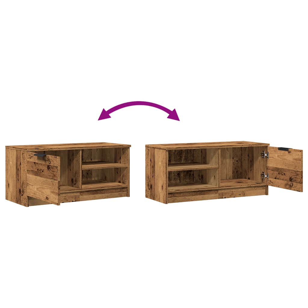 vidaXL TV Cabinet Old Wood 80x35x36,5 cm Engineered Wood