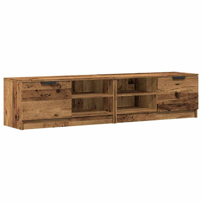 vidaXL 2 Piece TV Cabinet Set Old Wood 80x35x36,5 cm Engineered Wood