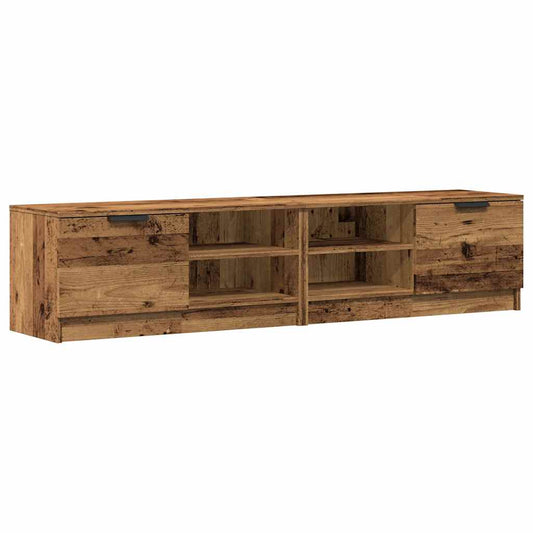 vidaXL 2 Piece TV Cabinet Set Old Wood 80x35x36,5 cm Engineered Wood
