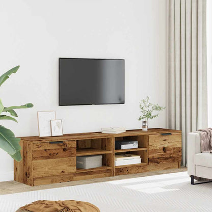 vidaXL 2 Piece TV Cabinet Set Old Wood 80x35x36,5 cm Engineered Wood