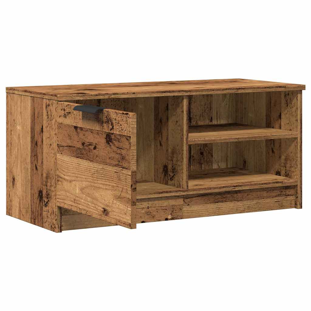 vidaXL 2 Piece TV Cabinet Set Old Wood 80x35x36,5 cm Engineered Wood