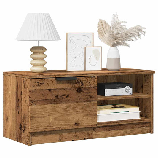 vidaXL 2 Piece TV Cabinet Set Old Wood 80x35x36,5 cm Engineered Wood