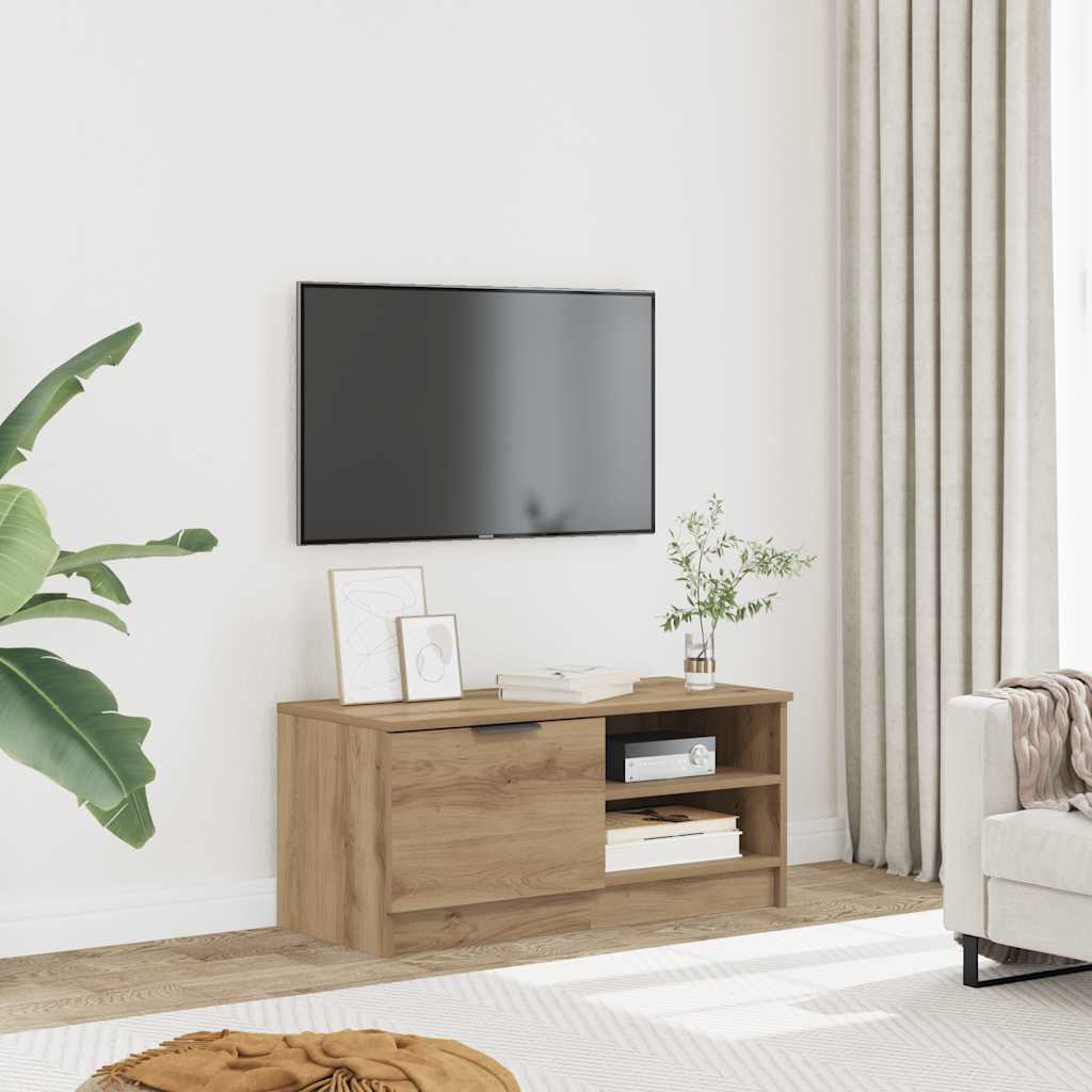 vidaXL TV Cabinet Artisan Oak 80x35x36,5 cm Engineered Wood