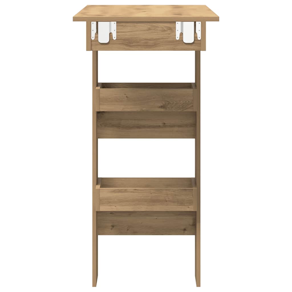 vidaXL Wall Bar Table Artisan Oak 102x45x103,5 cm Engineered Wood