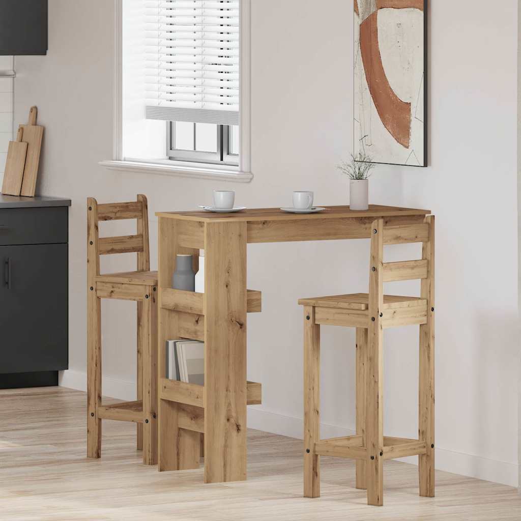 vidaXL Wall Bar Table Artisan Oak 102x45x103,5 cm Engineered Wood