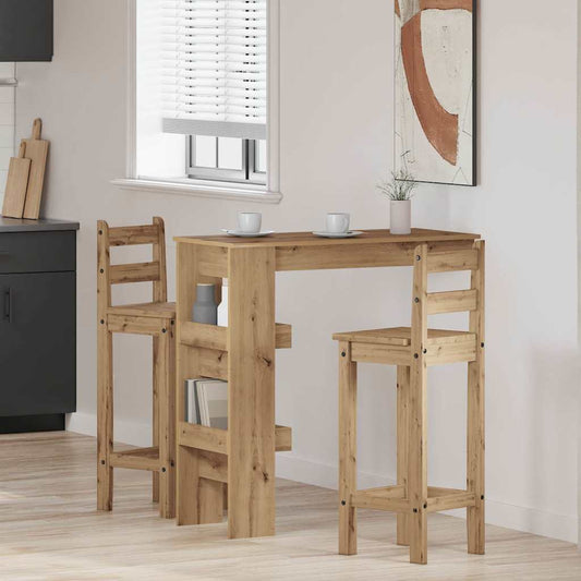 vidaXL Wall Bar Table Artisan Oak 102x45x103,5 cm Engineered Wood