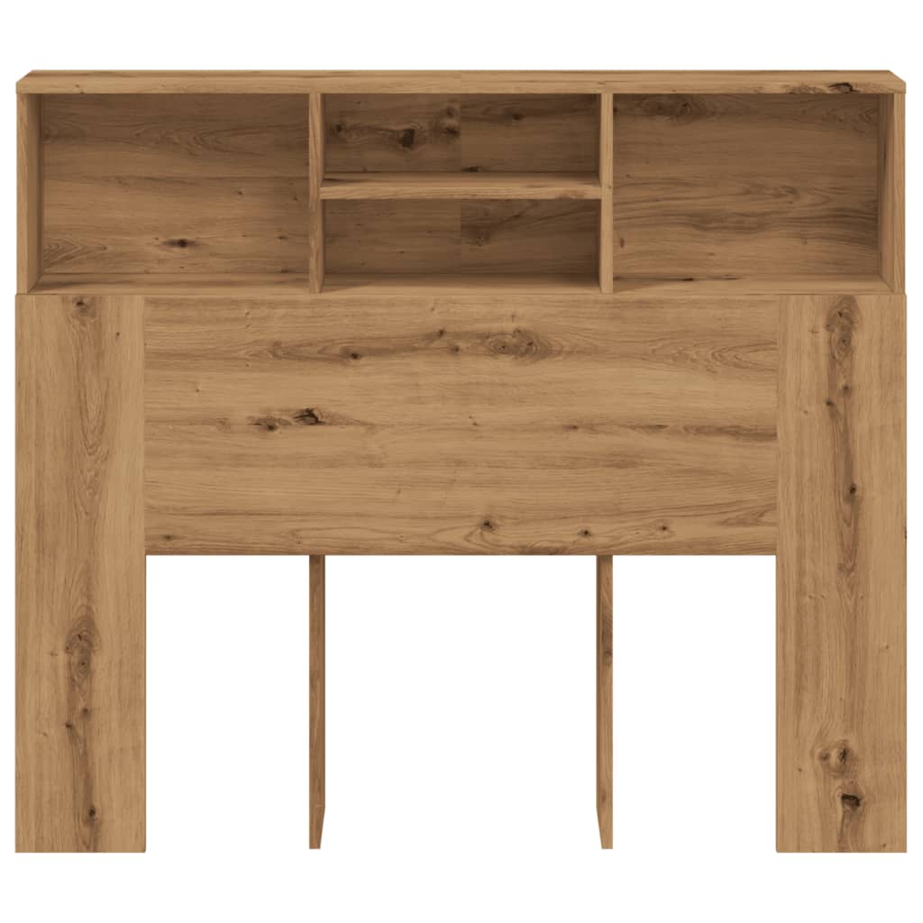 vidaXL Headboard Cabinet Artisian Oak 120x19x103.5 cm Engineered Wood