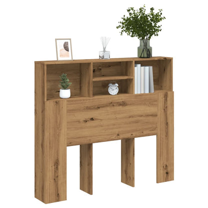 vidaXL Headboard Cabinet Artisian Oak 120x19x103.5 cm Engineered Wood