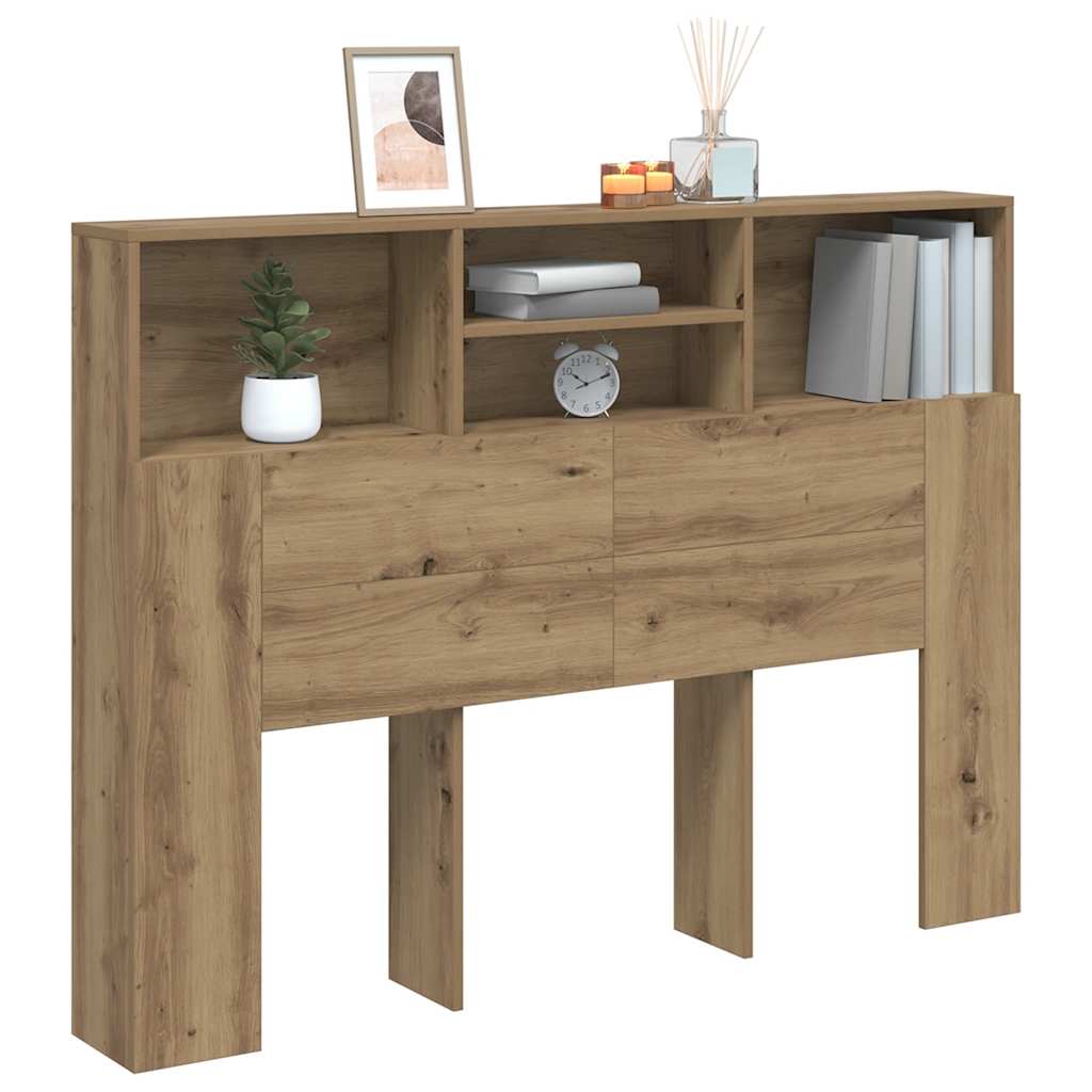 vidaXL Headboard Cabinet Artisan Oak 140x19x103.5 cm