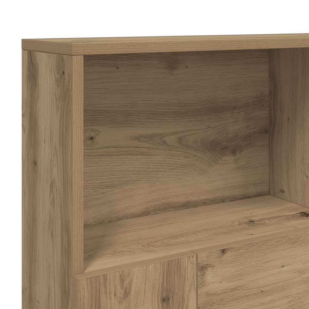 vidaXL Headboard Cabinet Artisan Oak 140x19x103.5 cm