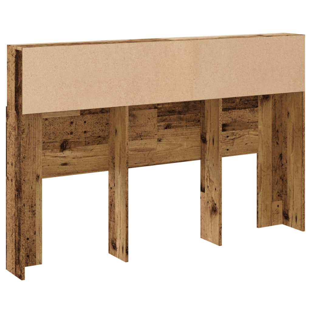 vidaXL Headboard Cabinet Old Wood 160x19x103.5 cm Engineered Wood