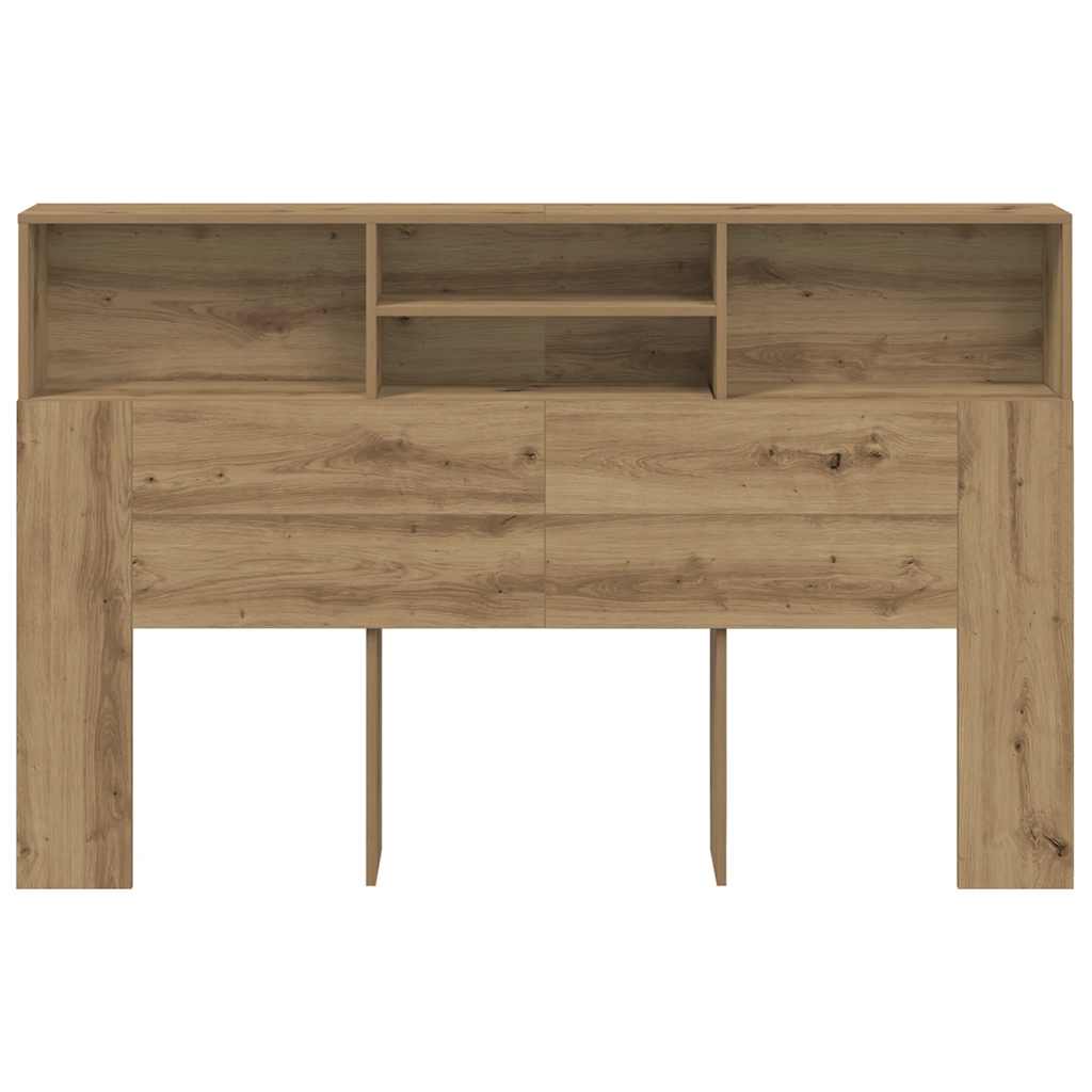 vidaXL Headboard Cabinet Artisan Oak 160x19x103,5 cm Engineered Wood