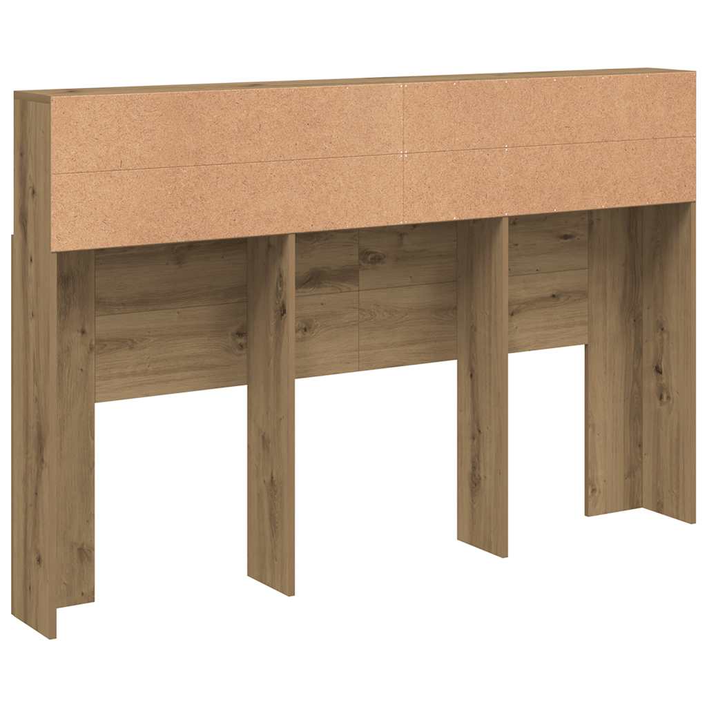 vidaXL Headboard Cabinet Artisan Oak 160x19x103,5 cm Engineered Wood