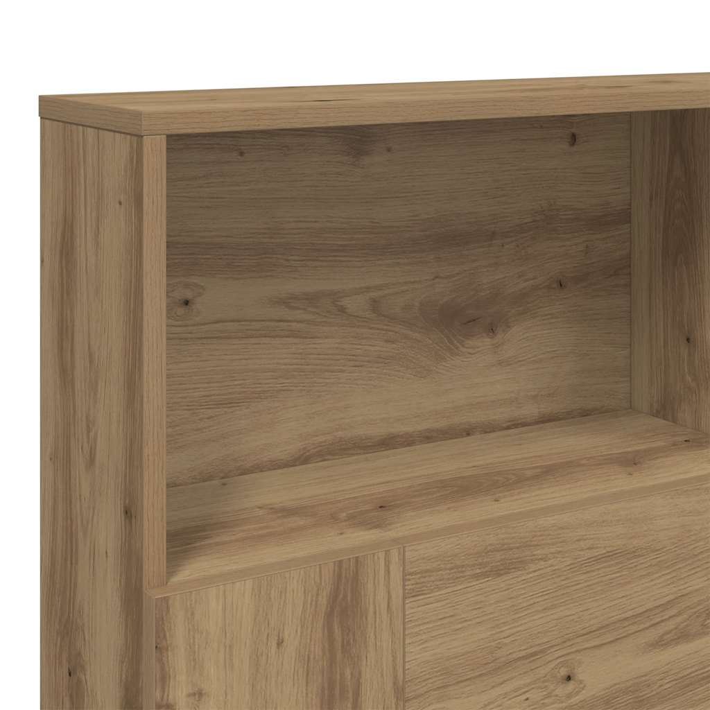 vidaXL Headboard Cabinet Artisan Oak 160x19x103,5 cm Engineered Wood