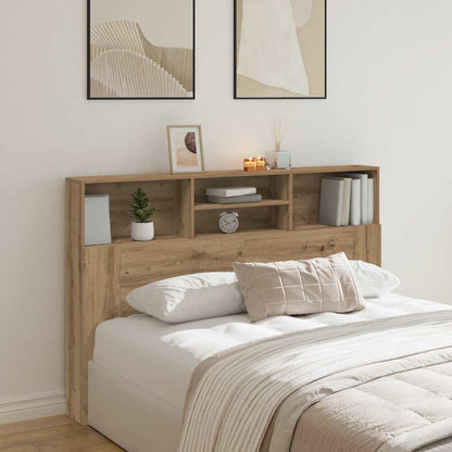 vidaXL Headboard Cabinet Artisan Oak 160x19x103,5 cm Engineered Wood