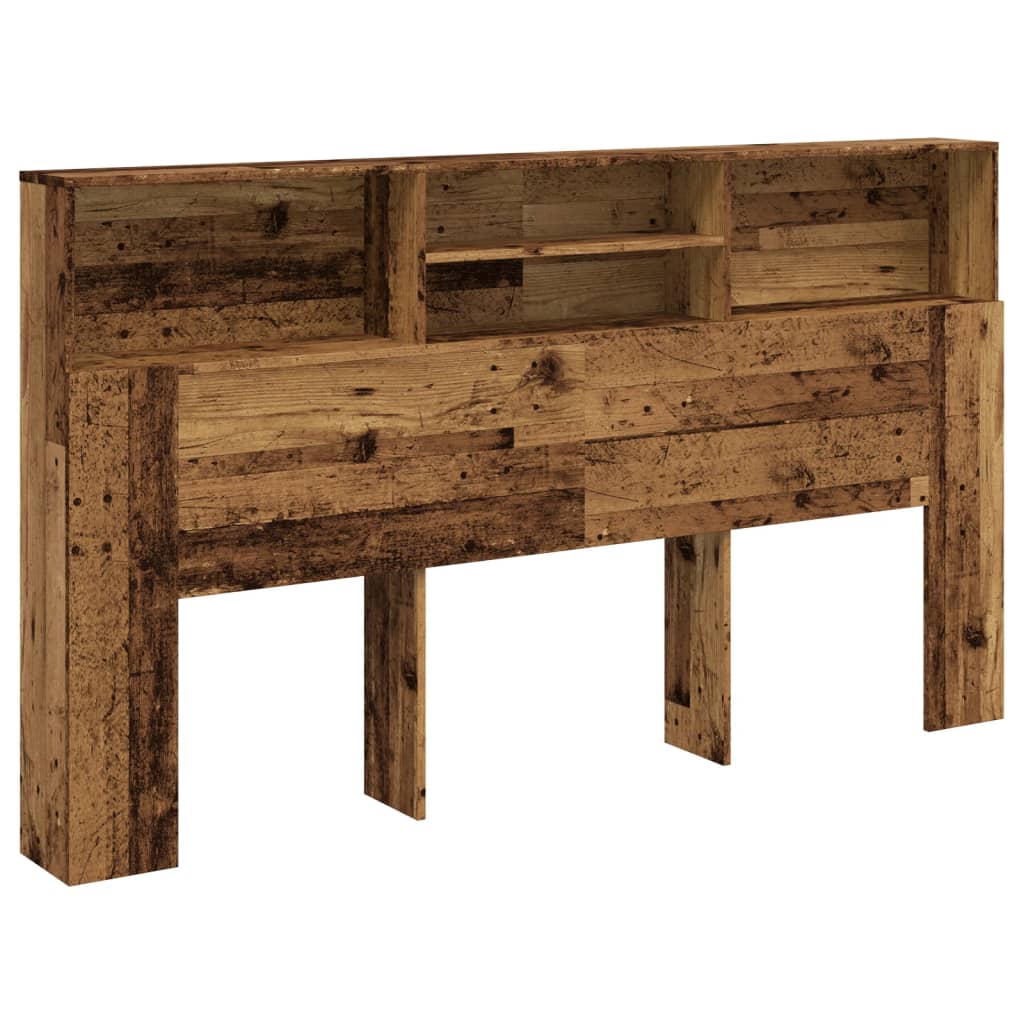 vidaXL Headboard Cabinet Old Wood 180x19x103.5 cm Engineered Wood