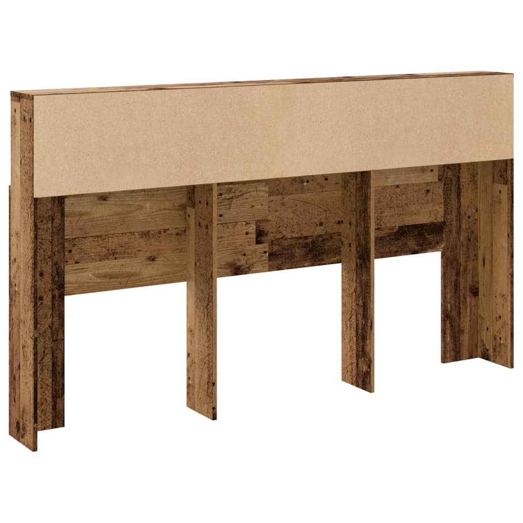 vidaXL Headboard Cabinet Old Wood 180x19x103.5 cm Engineered Wood