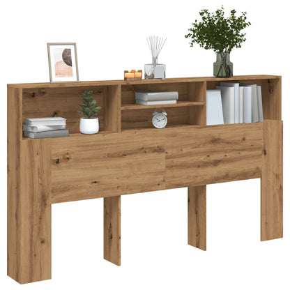 vidaXL Headboard Cabinet Artisan Oak 180x19x103.5 cm Engineered Wood