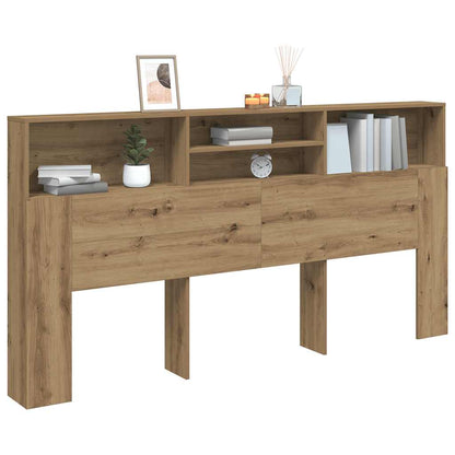 vidaXL Headboard Cabinet Artisian Oak 200x19x103.5 cm Engineered Wood