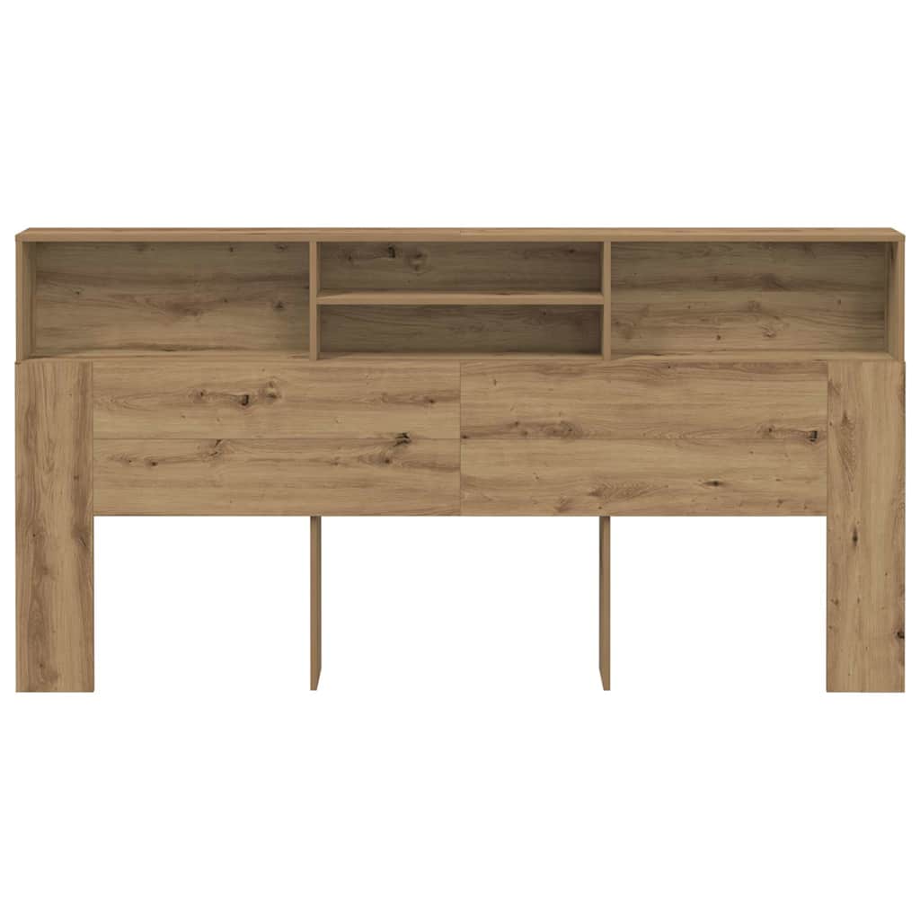 vidaXL Headboard Cabinet Artisian Oak 200x19x103.5 cm Engineered Wood