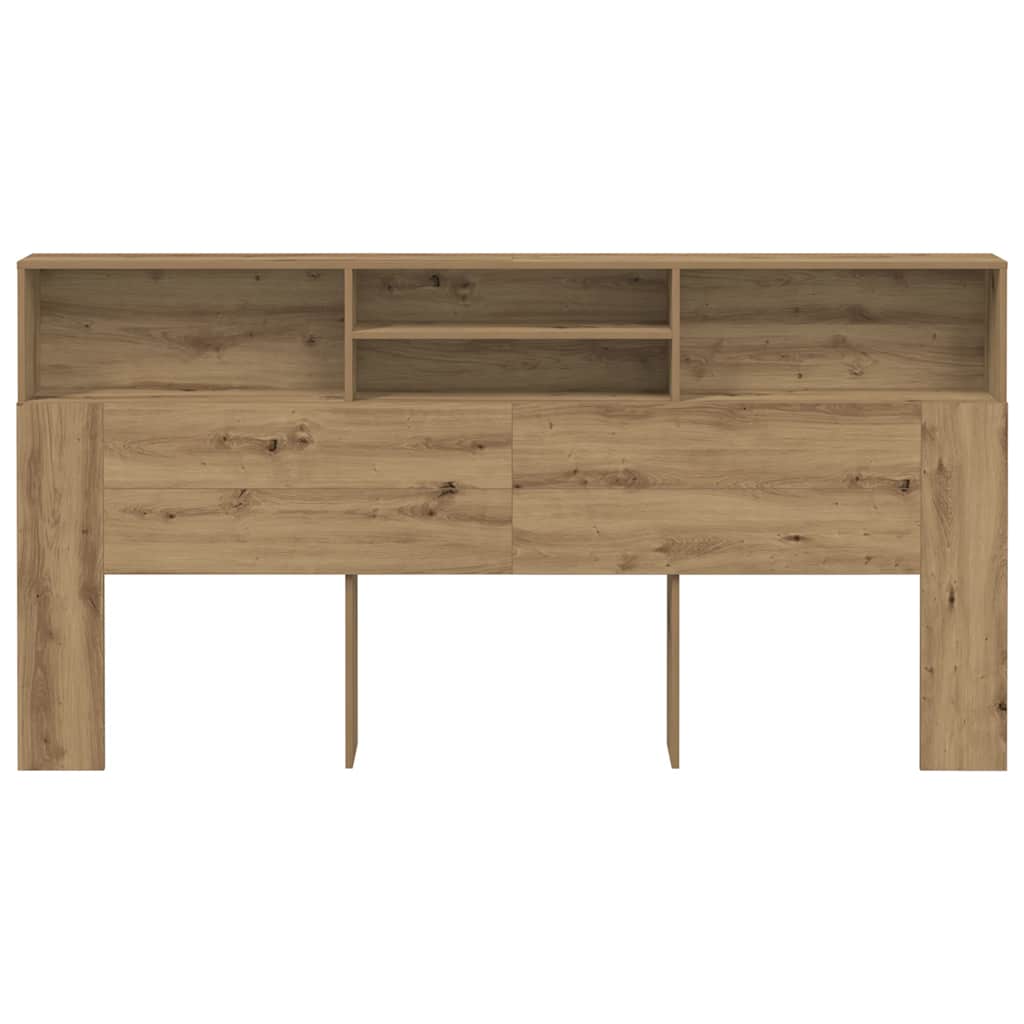 vidaXL Headboard Cabinet Artisian Oak 200x19x103,5 cm Engineered Wood