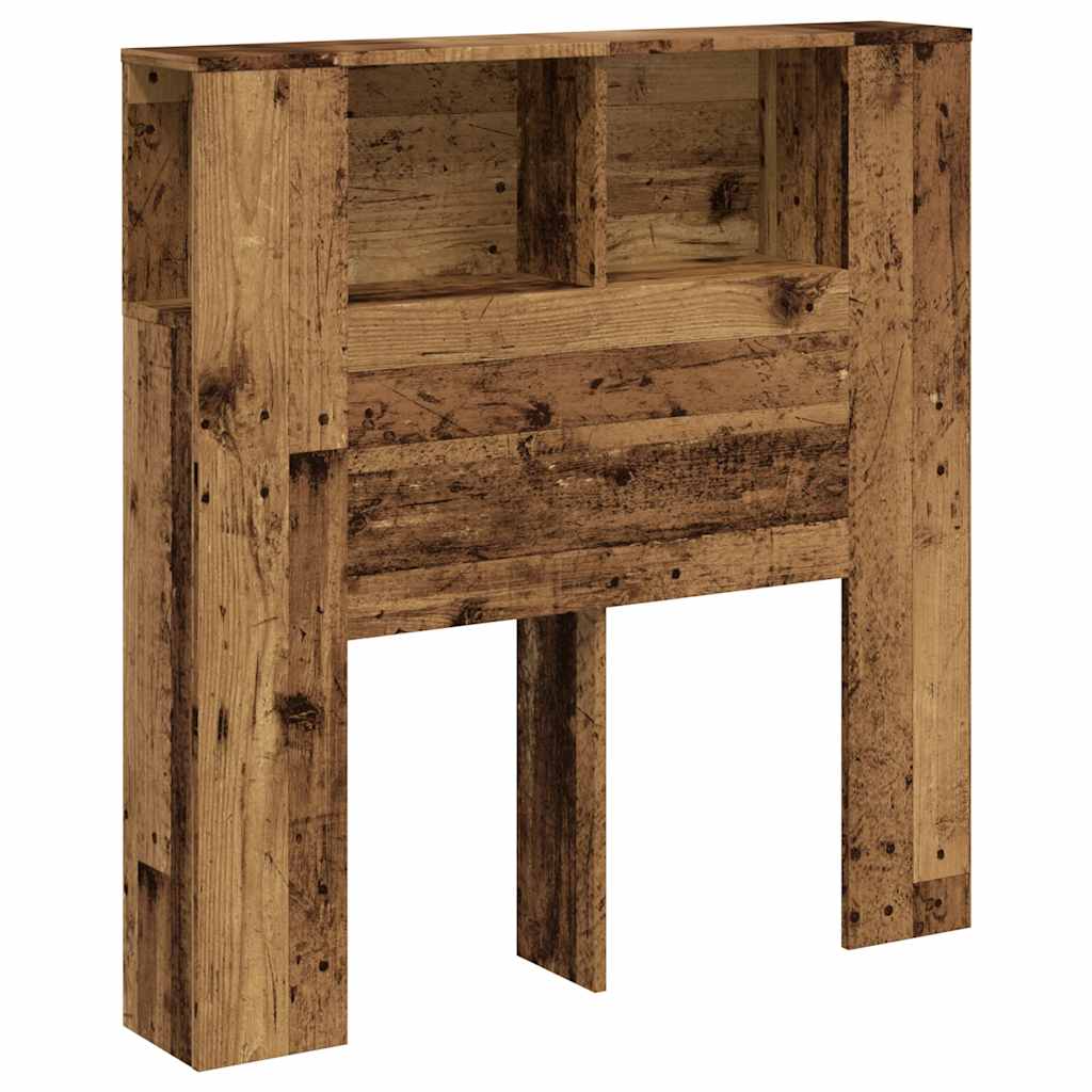 vidaXL Headboard Cabinet Old Wood 100x18.5x102.5 cm Engineered Wood