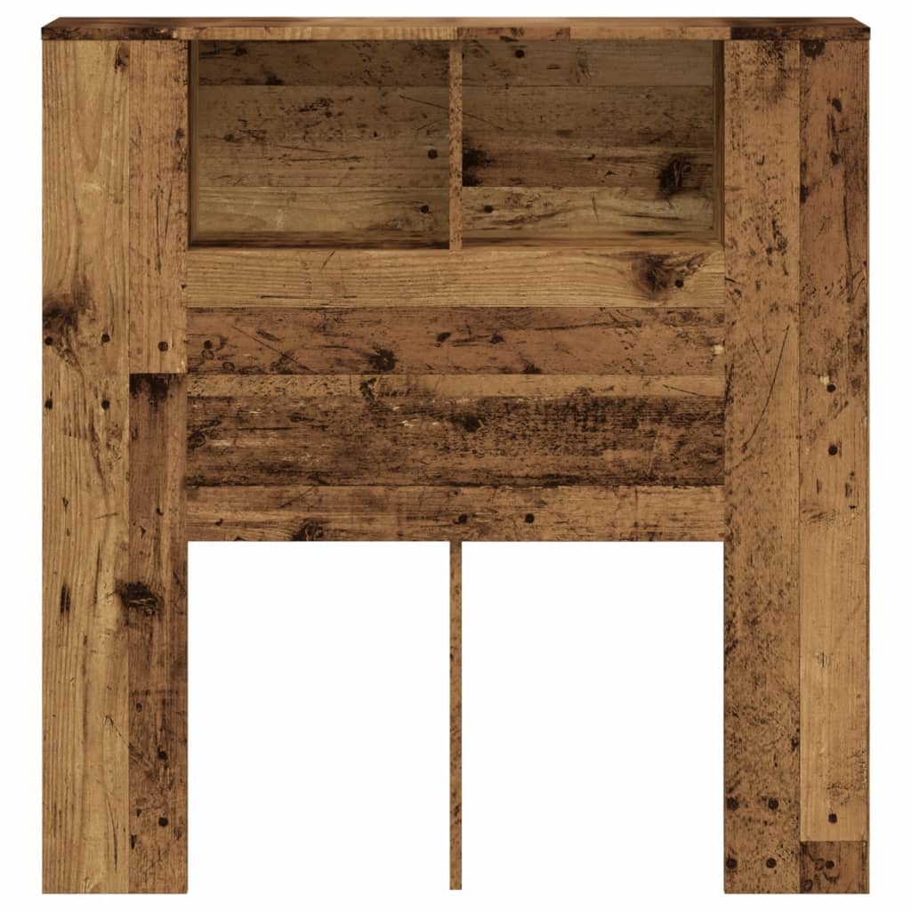 vidaXL Headboard Cabinet Old Wood 100x18.5x102.5 cm Engineered Wood