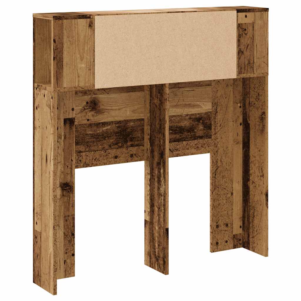 vidaXL Headboard Cabinet Old Wood 100x18.5x102.5 cm Engineered Wood