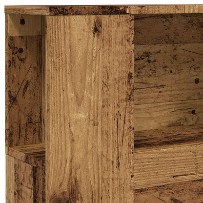 vidaXL Headboard Cabinet Old Wood 100x18.5x102.5 cm Engineered Wood